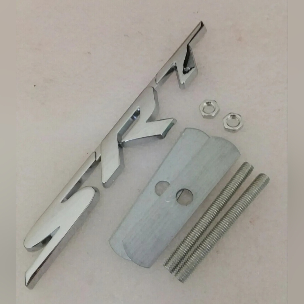 Silver SRT grill Emblem Badge 5.65".  Other colors and fender badges